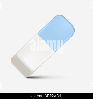 Realistic 3D Rubber Eraser Icon Stock Vector