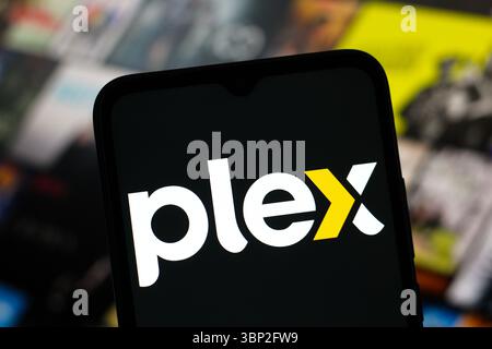 Creditplex Logo illustration of the plex logo displayed on a smartphone screen , back ...