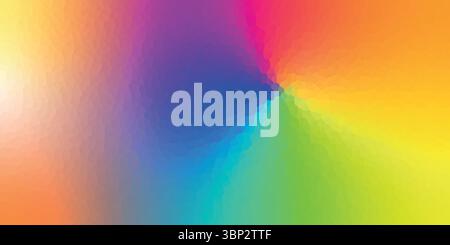 Polygonal rainbow mosaic background. Abstract low poly vector illustration. Triangular pattern in halftone style. Template geometric business design Stock Vector