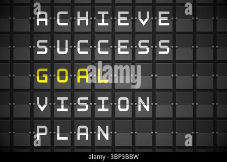 Goal buzzwords on black mechanical board Stock Photo
