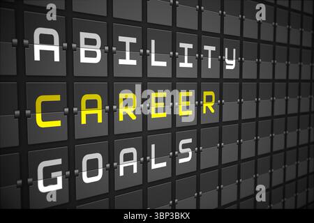 Career buzzwords on black mechanical board Stock Photo