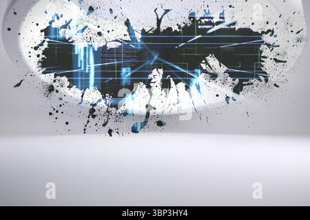 Splash showing technology interface Stock Photo