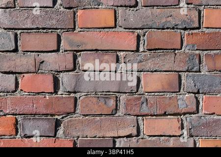Background from a red rustic brick wall Stock Photo