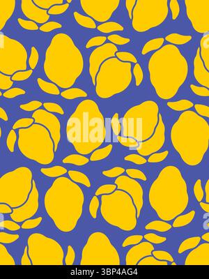 Lemon pattern seamless. Lemons background. Citrus Fruit texture Stock Vector