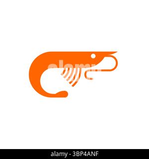 Shrimp sign icon. Small crustacean symbol. Stock Vector