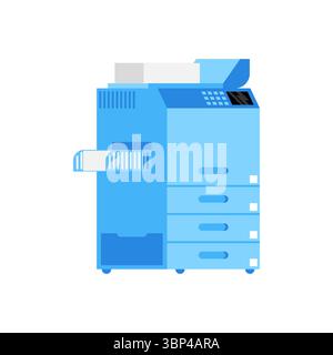 Copier isolated. Large copier office machine Stock Vector