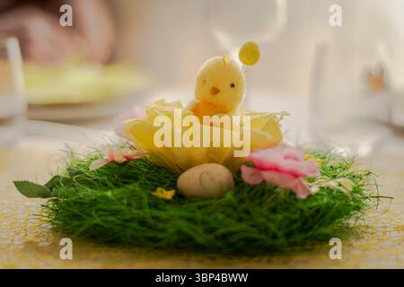 The italian tradition of colouring eggs at easter's. Stock Photo