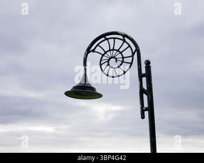 Fossil Ammonite Street Light in Lyme Regis, Dorset, England, UK. Stock Photo