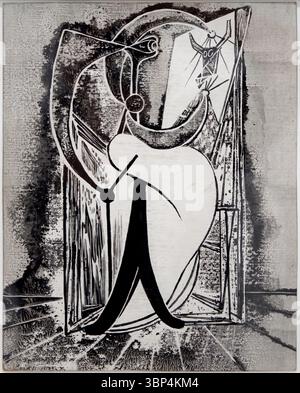 No Title (The Painter), Ca. 1938-1945, Oscar Domínguez (1906-1957) Stock Photo