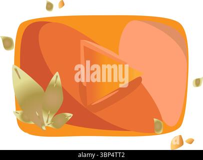 Play button. Flat play icon. Simple multimedia button. Video play button. Rectangular play button. Stock Vector