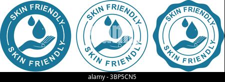 Premium Skin Friendly Labels with Quality Symbols Stock Vector