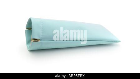 New soft bag for glasses isolated on white. Stock Photo