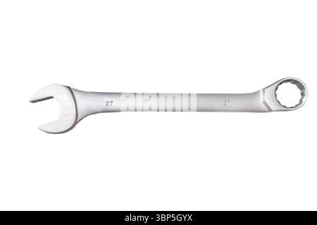 Combination wrench isolated on white background Stock Photo