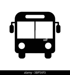 Simple vector bus icon transportation vehicle public transport automobile travel design graphic element Stock Vector