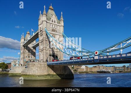 The Tower Bridge on the River Thames in London, England United Kingdom UK Stock Photo