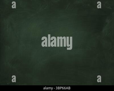 Chalk rubbed out on green chalkboard background Stock Photo
