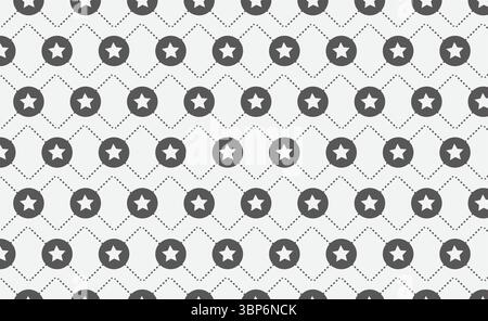 Grayscale geometric ring seamless pattern for subtle vector texture Stock Vector
