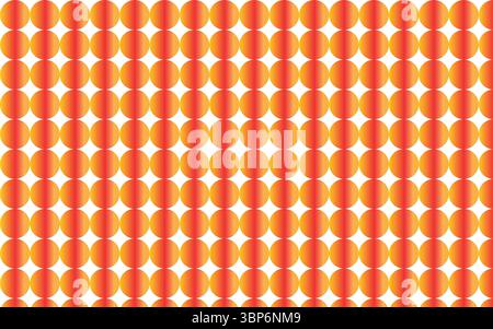 Orange circular arrow repeat seamless pattern for modern background Stock Vector