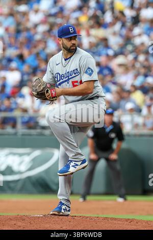 Los Angeles Dodgers pitcher Lou Trivino (58) celebrates during a MLB