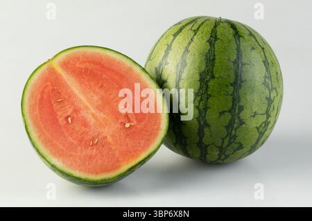 fresh watermelon isolated nature background with clipping path Stock Photo
