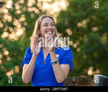 Genesis Rincon New Jersey Governor Mikie Sherrill greets Genesis Rincon after she sang ...