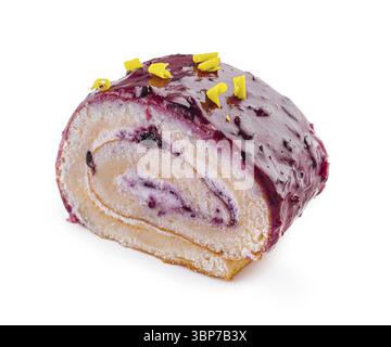 Food, Biscuit or sponge cake roll isolated on white Stock Photo