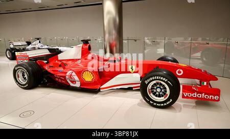 A Ferrari F2004 Formula 1 car at the Prince of Monaco's Collection