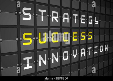 Success buzzwords on black mechanical board Stock Photo