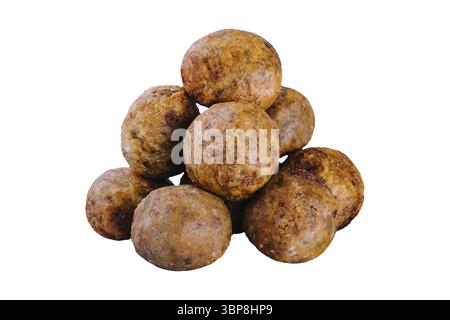 Food, Falafel balls from spiced chickpeas on isolated on white Stock Photo