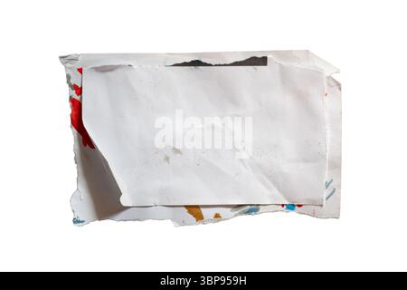 A memo pad made from recycled paper on white background with clipping path Stock Photo