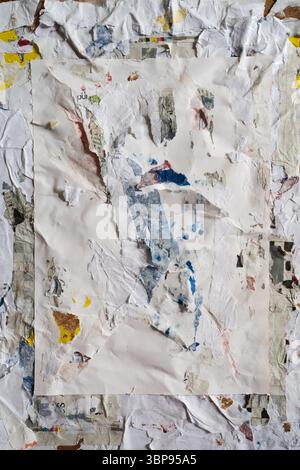 Vertical dirty advertisement board texture background Stock Photo