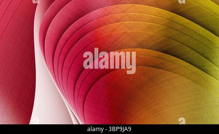 3D abstract overlapping wave pattern background blue and white layer ...