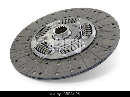 Car spare part, engine clutch disc, isolated on white background Stock Photo