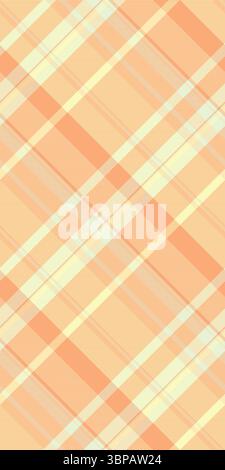 Soft peach and cream diagonal plaid pattern.  Perfect for textile design, backgrounds, or website templates.  This subtle, elegant texture evokes feel Stock Vector