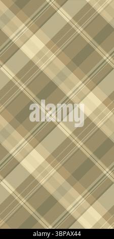 Subtle neutral plaid pattern in beige and olive tones.  Elegant, versatile texture ideal for website backgrounds, textile design, or packaging.  Conve Stock Vector