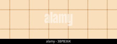 Subtle beige grid pattern, reminiscent of stitched fabric or handdrawn lines.  Elegant, minimalist design ideal for backgrounds, textures, or website Stock Vector