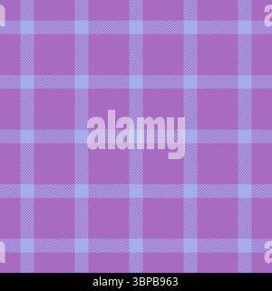 Tartan pattern with lilac and lavender hues. Classic design suitable for textile, fashion, or digital backgrounds, conveying a sense of vintage style. Stock Vector