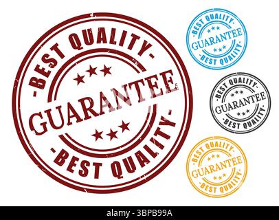 High Quality Certified Seal Icons, Vector Guarantee Label Pack Stock Vector