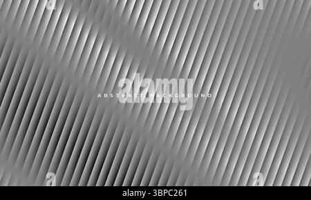 Silver ribbed vector abstract background. Stock Vector