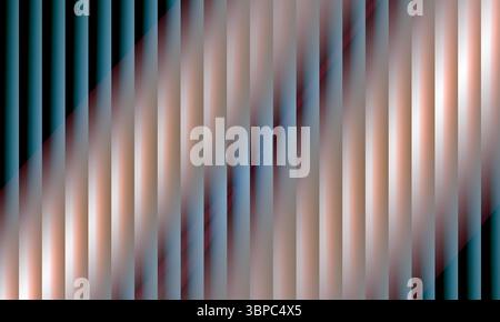 Blue and pink abstract ribbed background with Iridescent gradient. Vibrant coloured vector illustration banner design Stock Vector