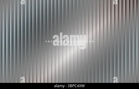 Grey ribbed horizontal abstract background. Vector illustration Stock Vector