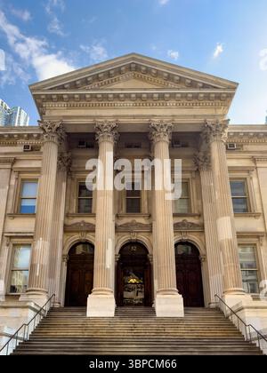 New York - June 11, 2025: Tweed Courthouse during the day in New York. The construction of the Tweed Courthouse was funded by William M. Tweed, a noto Stock Photo
