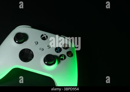 Houston, Texas, USA - July 7 2025: Microsoft Series Xbox Wireless Controller Stock Photo