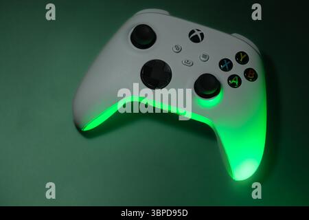 Houston, Texas, USA - July 7 2025: Microsoft Series Xbox Wireless Controller Stock Photo