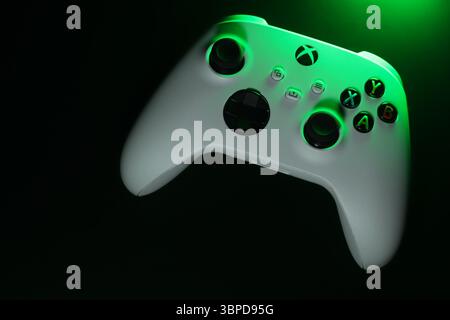 Houston, Texas, USA - July 7 2025: Microsoft Series Xbox Wireless Controller Stock Photo