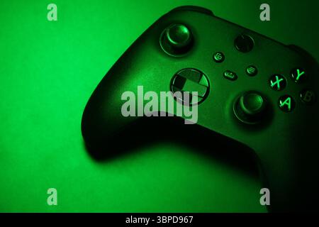 Houston, Texas, USA - July 7 2025: Microsoft Series Xbox Wireless Controller Stock Photo