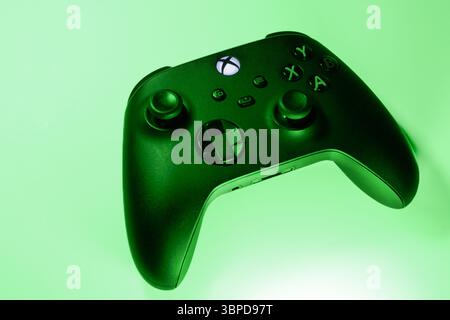 Houston, Texas, USA - July 7 2025: Microsoft Series Xbox Wireless Controller Stock Photo