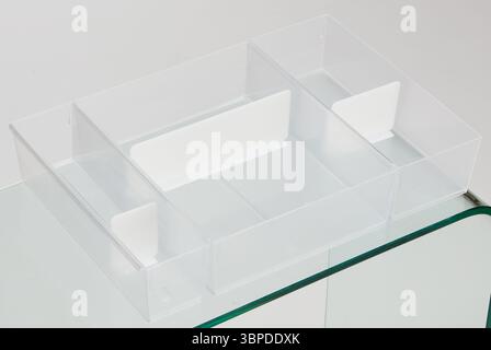 empty clear plastic box isolated nature background with clipping path Stock Photo