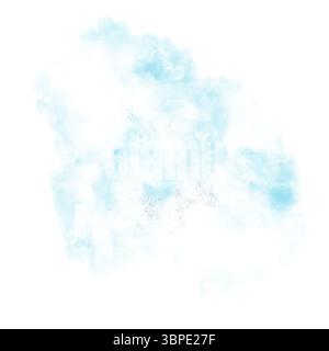 Background with abstract spots. Digital watercolor illustration. A pattern with transparent splashes, isolated on a white background. Stylization of t Stock Photo