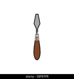 Art palette knife illustration, perfect for painting, crafting, and creative endeavors. Stock Vector